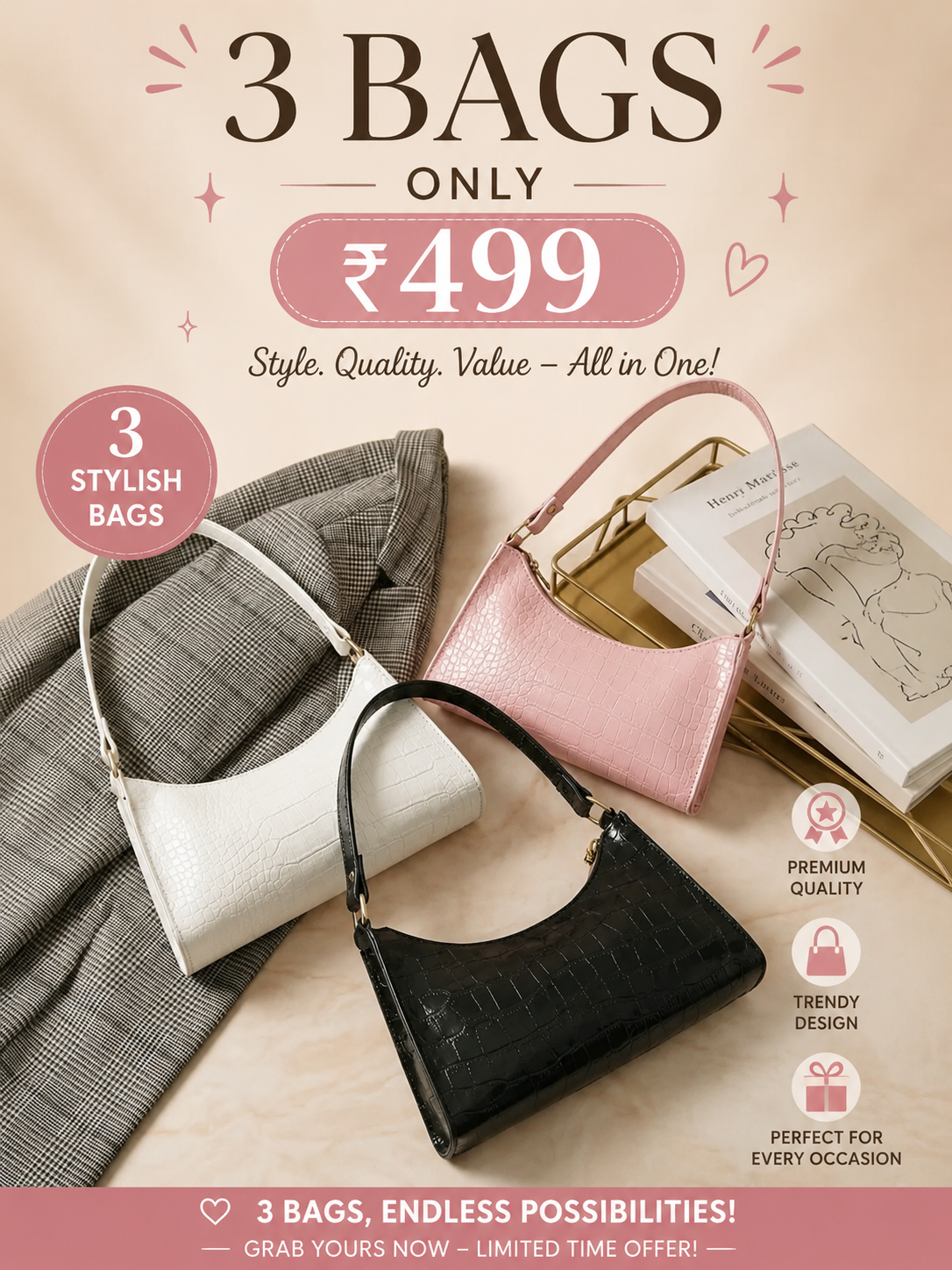 Graceful Attractive Women Slingbags